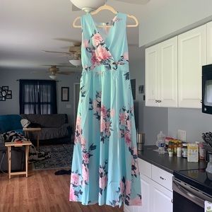 Brand new, never been worn blue floral dress